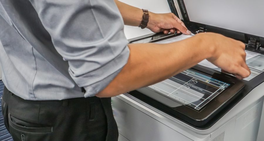 copier in use