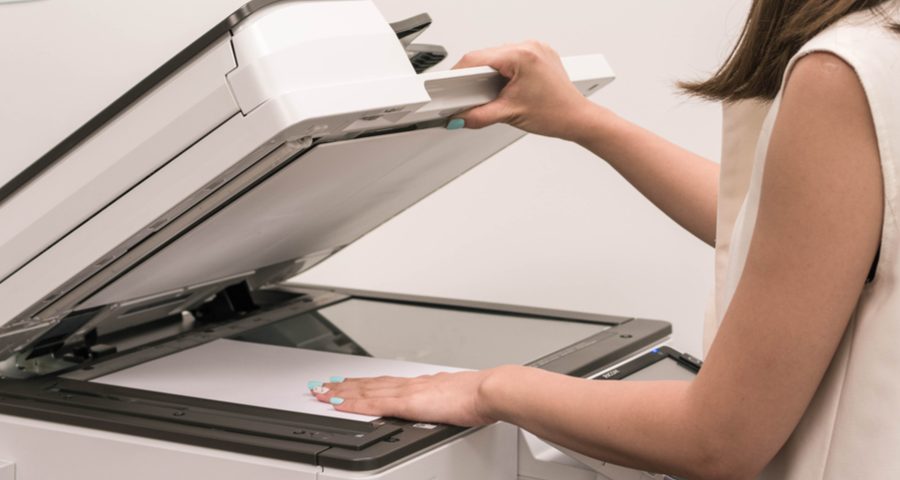 copier in use