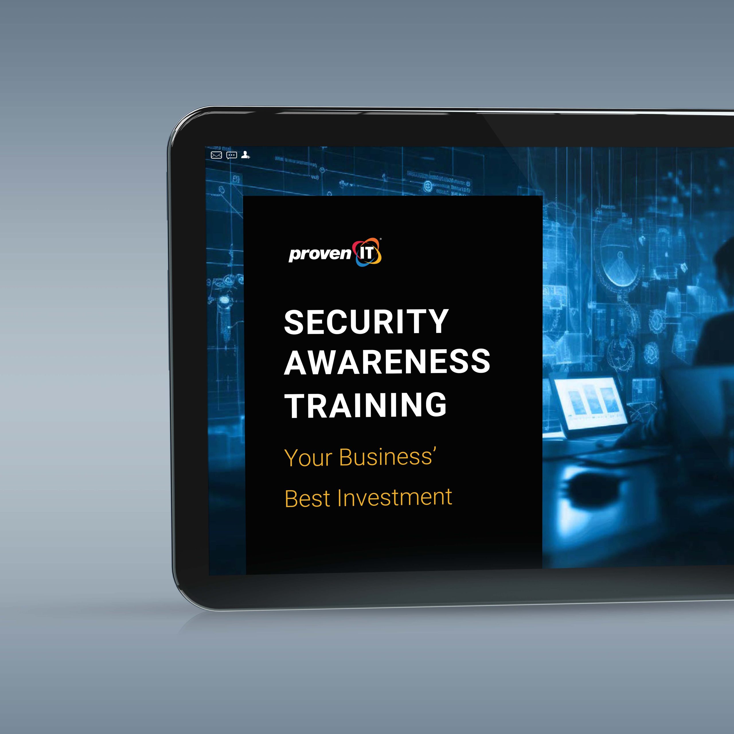 security awareness training ebook on tablet