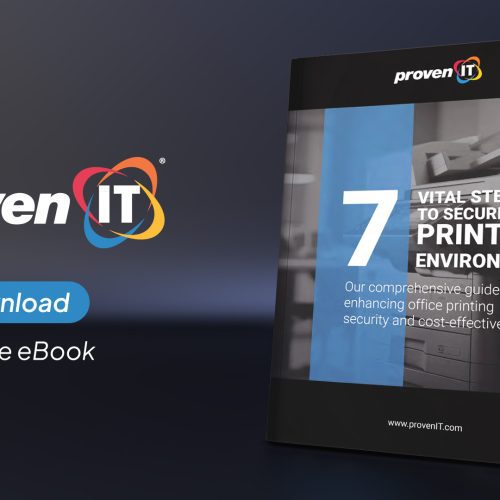7 Vital Steps to Secure Your Printing Environment ebook cover ad