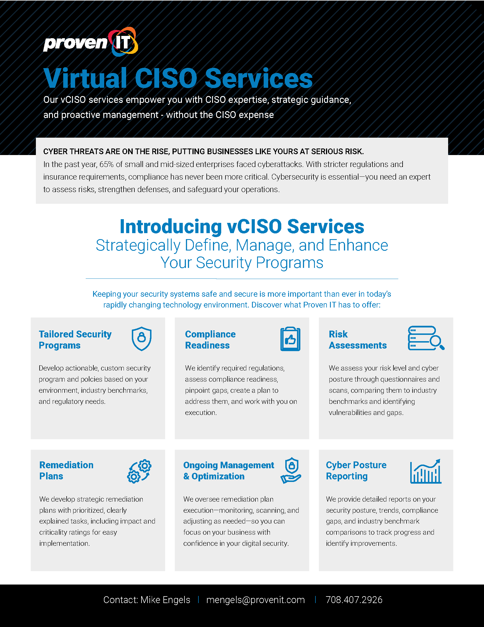 A preview of the vCISO Services Brochure