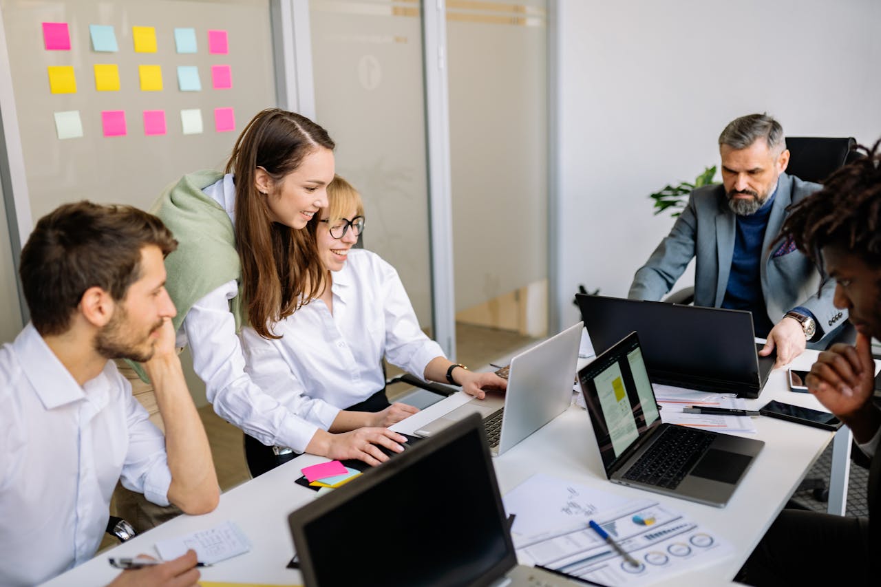 Colleagues collaborating efficiently with custom automation tools in place.