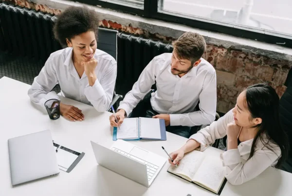 A team of professionals developing their business’s cyber incident response plan.