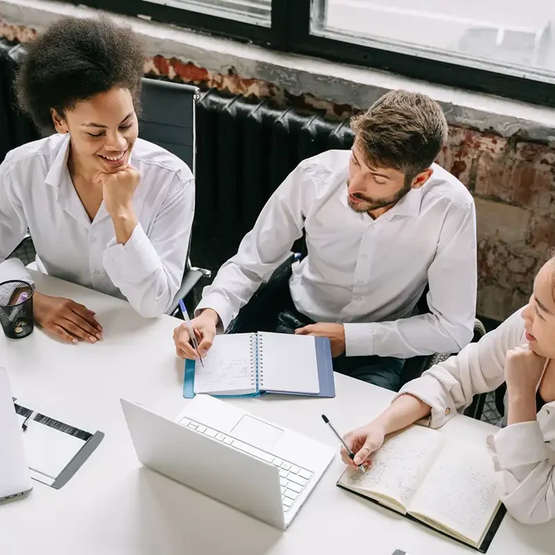 A team of professionals developing their business’s cyber incident response plan.