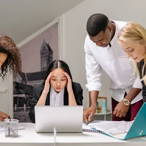 A corporate team experiencing security concerns with Microsoft Copilot.