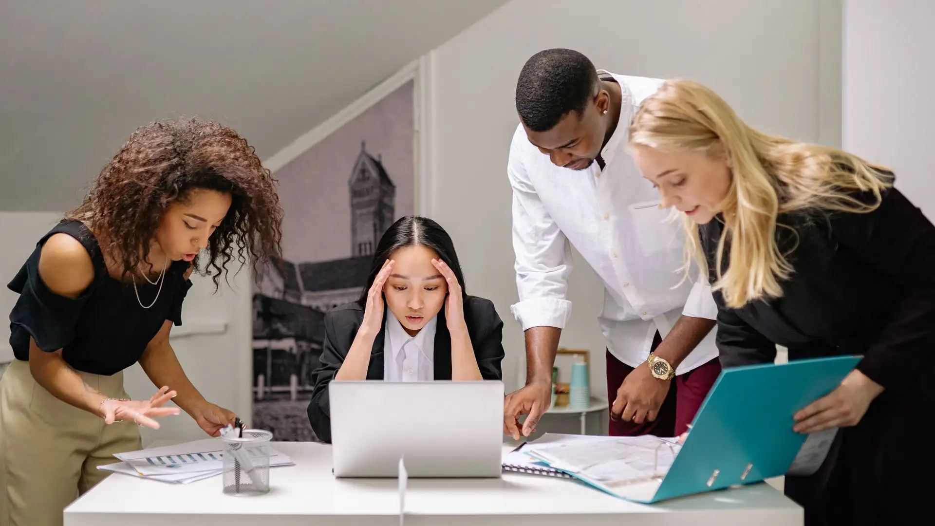 A corporate team experiencing security concerns with Microsoft Copilot.