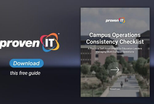 Image with Campus Operations Consistency Checklist showing a download button.