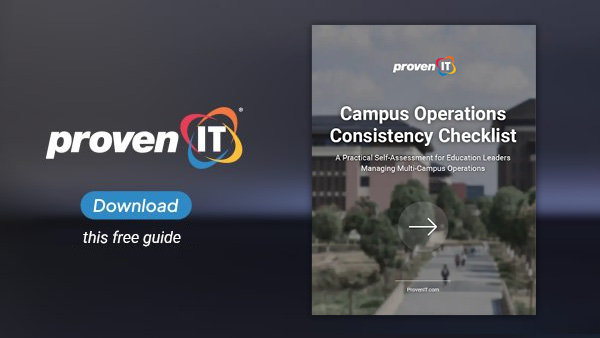 Image with Campus Operations Consistency Checklist showing a download button.