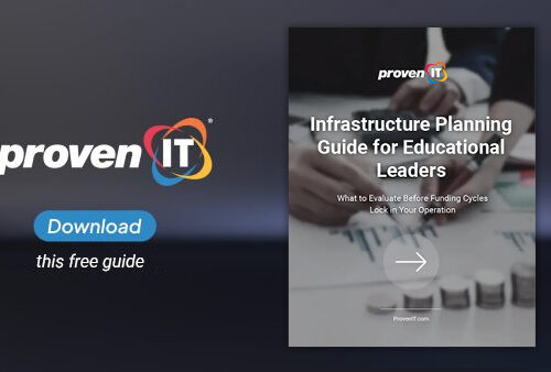 Image with Infrastructure Planning Guide for Educational Leaders showing a download button.