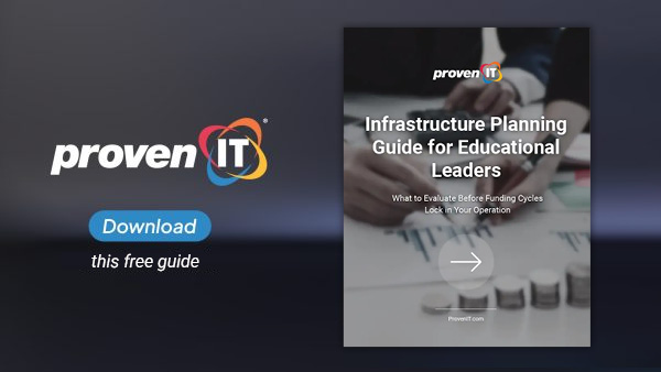 Image with Infrastructure Planning Guide for Educational Leaders showing a download button.