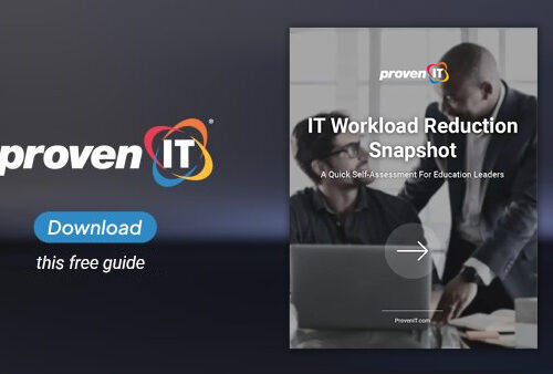 Image with IT Workload Reduction Snapshot showing a download button.